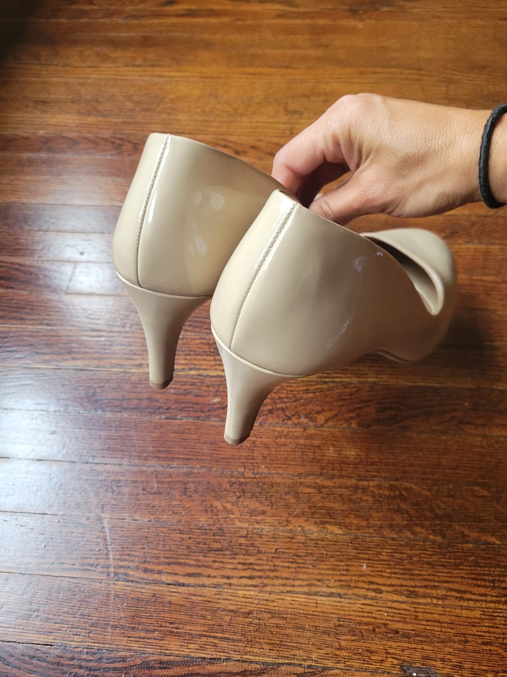 Dexflex Comfort Women's Shoes Beige Faux Patent Classic Pump 3" Heel Size 11 - Picture 5 of 16